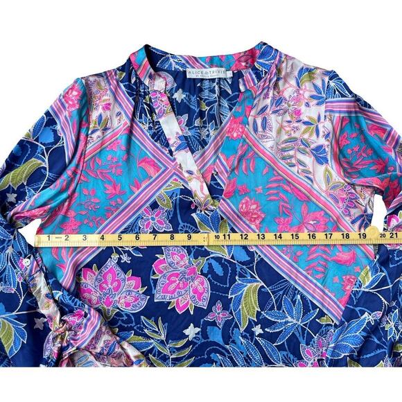 Alice & Trixie Silk Boho Floral Blouse - Size Small - Picture 9 of 12